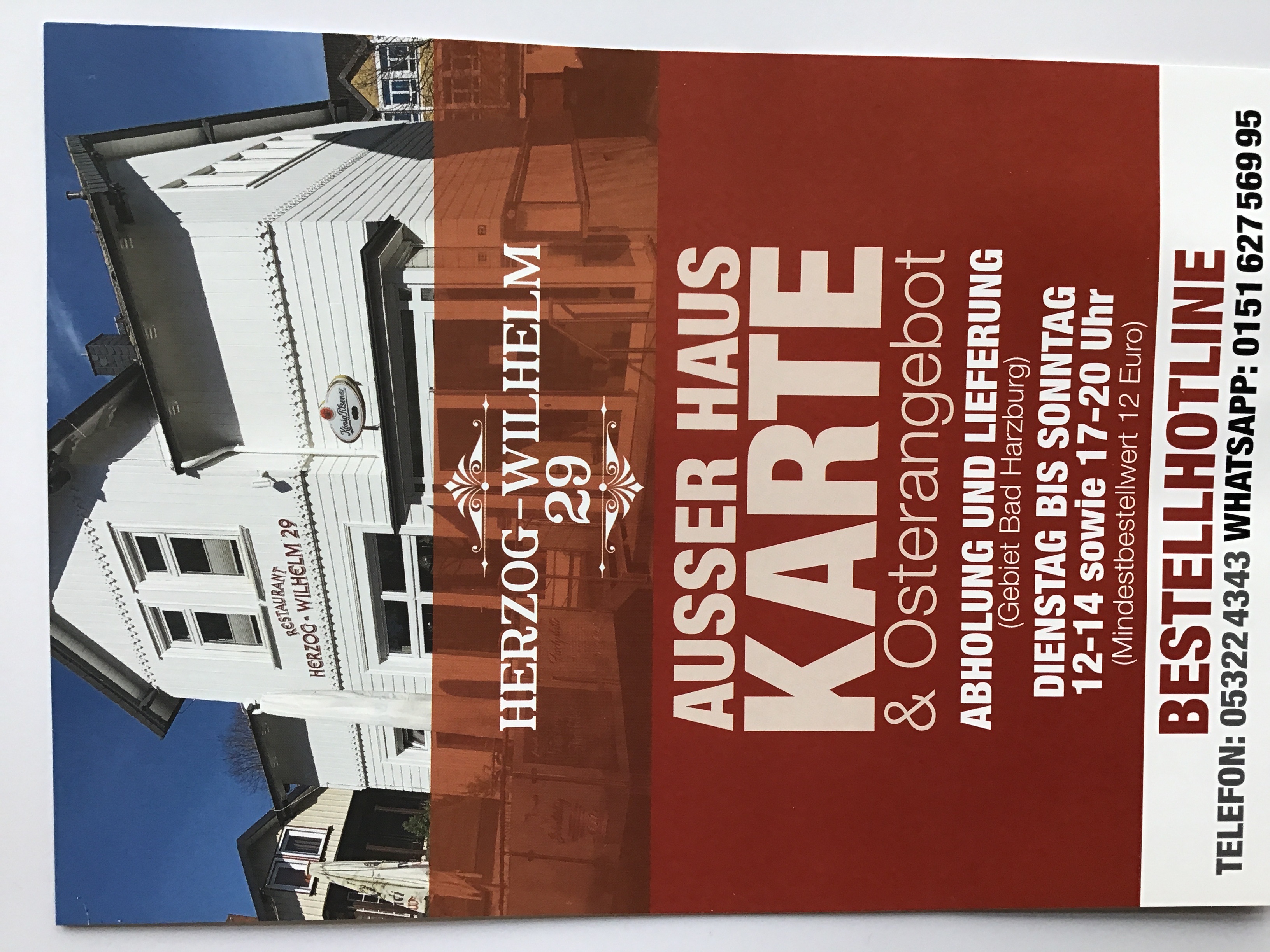 Restaurant Herzog Wilhelm 29 Bad Harzburg Gutscheine