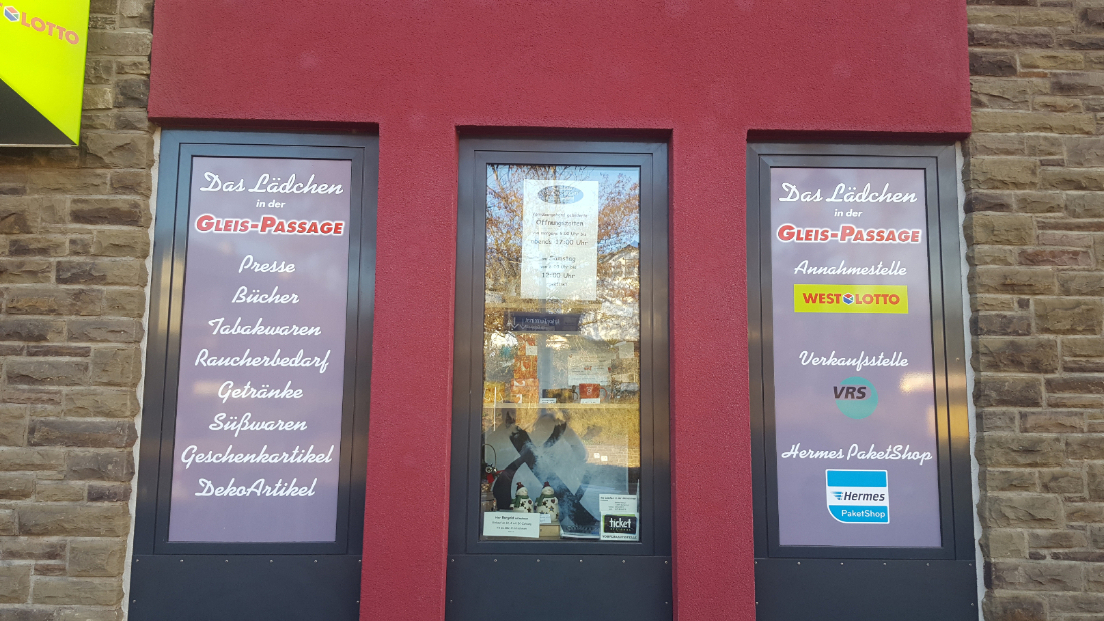 das Lädchen in der Gleispassage