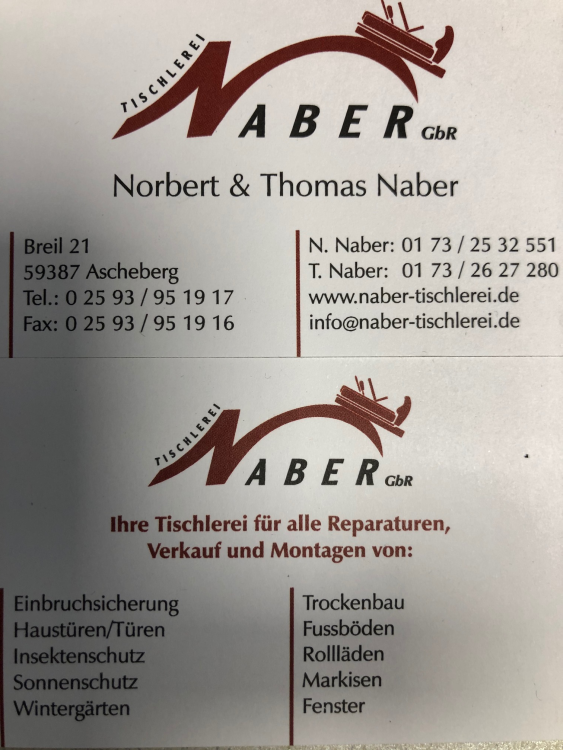 Tischlerei Naber title image