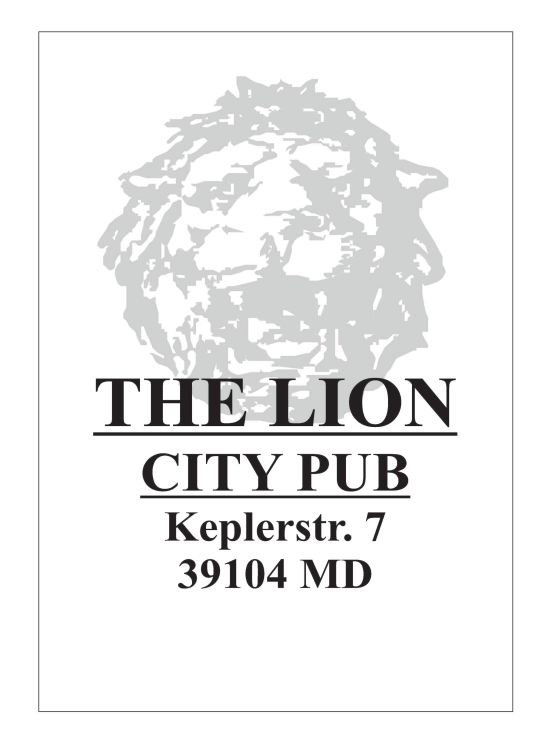 "The Lion - City Pub" title image