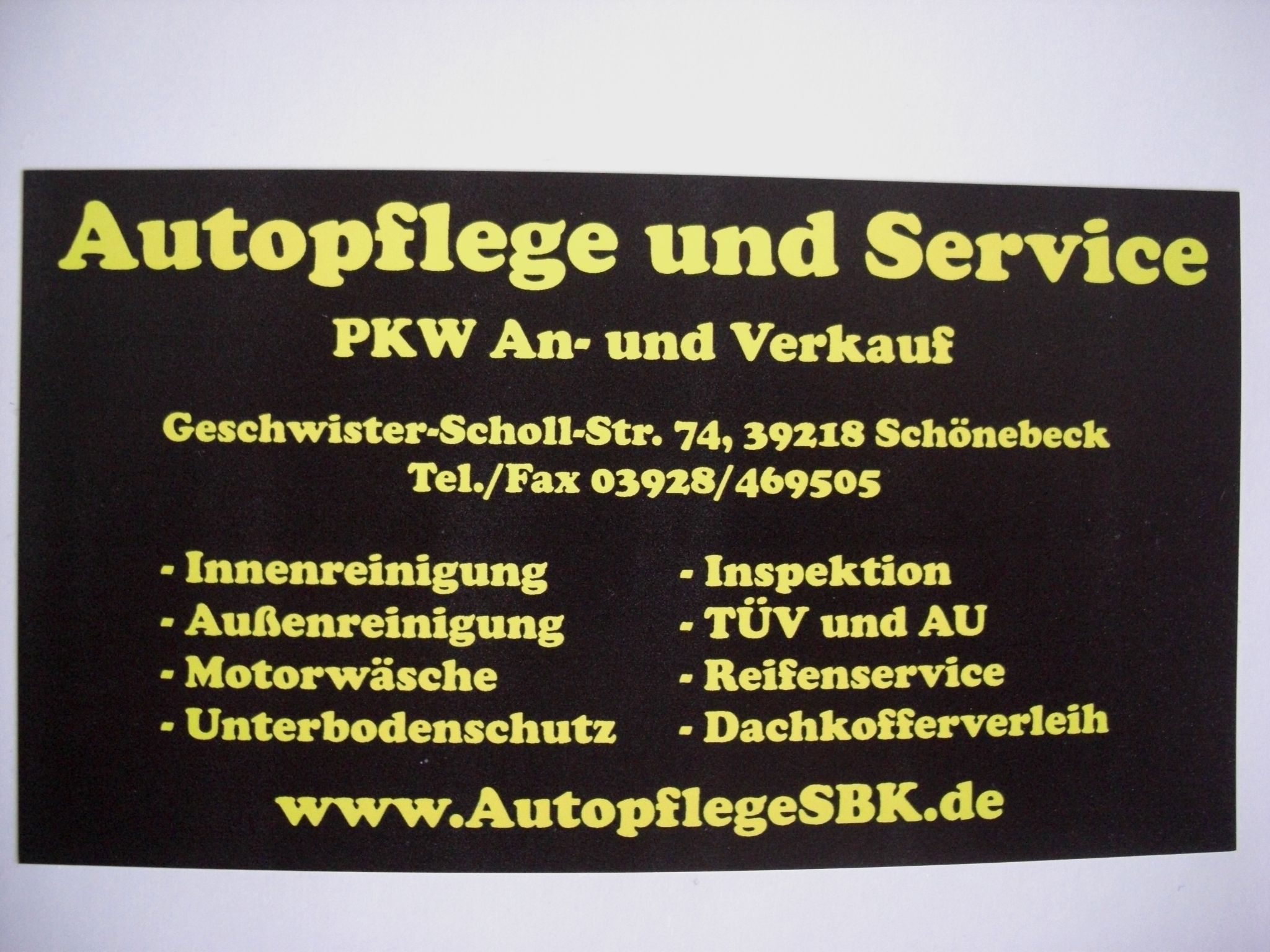 Autopflege u. Service PKW An- und Verkauf
