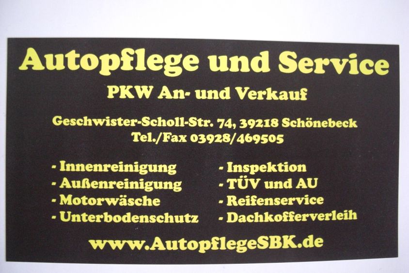 Autopflege u. Service PKW An- und Verkauf