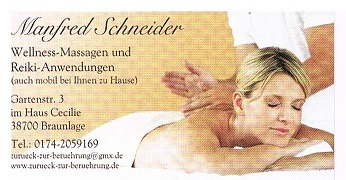 Wellnessmassagen und Reikianwendungen